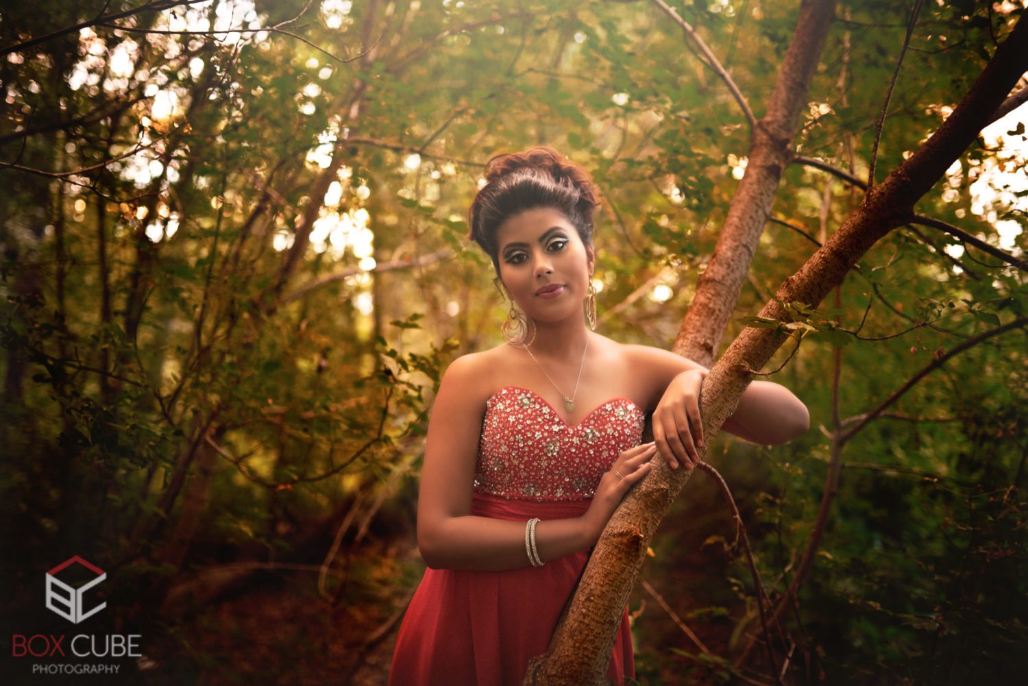 Ashley Prasad – Riti Jain TFP23 Portrait Photographer Edmonton, photos of model in river valley Edmonton wearing red dress