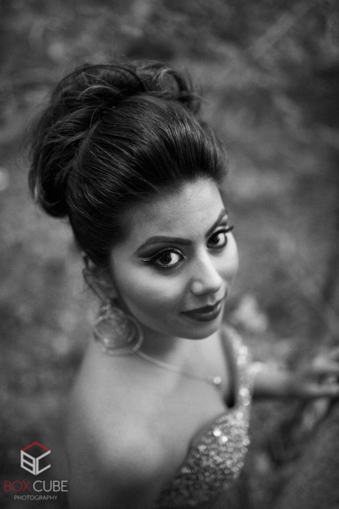 Ashley Prasad – Riti Jain TFP25 Portrait Photographer Edmonton, photos of model in river valley Edmonton wearing red dress