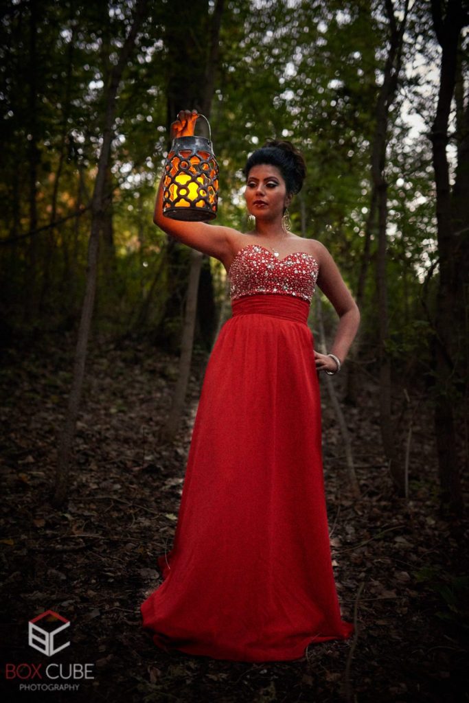 Ashley Prasad – Riti Jain TFP26 Portrait Photographer Edmonton, photos of model in river valley Edmonton wearing red dress