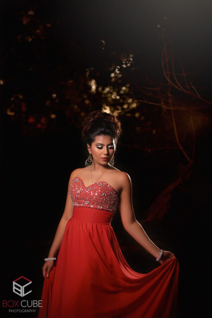 Ashley Prasad – Riti Jain TFP34 Portrait Photographer Edmonton, photos of model in river valley Edmonton wearing red dress