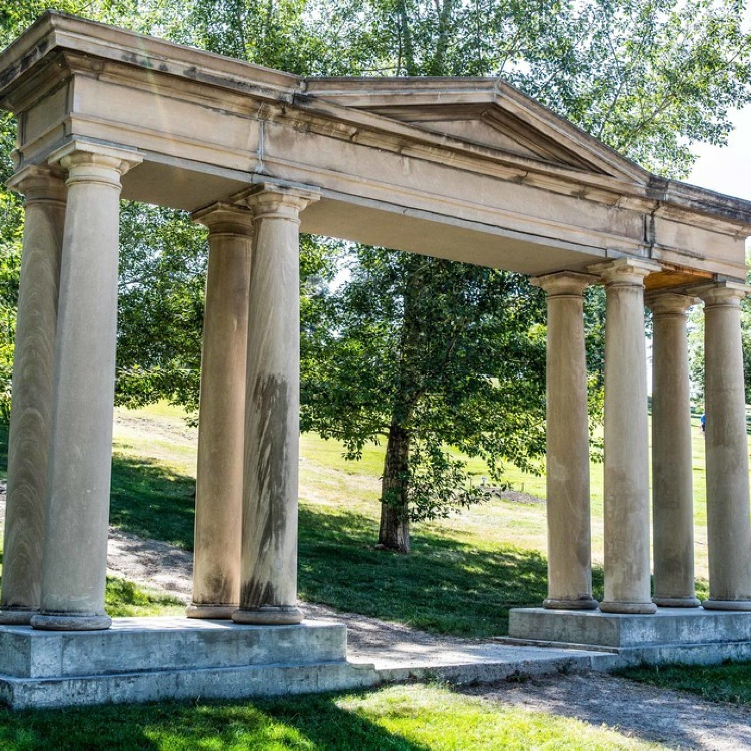 Lush, tiered stone pathways and perennial flowers at Reader Rock Garden, a historic heritage site for romantic wedding photography.